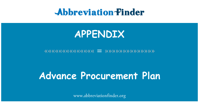 APPENDIX: Rencana Pengadaan muka