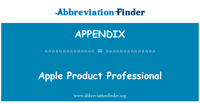 APPENDIX: Apple produk profesional