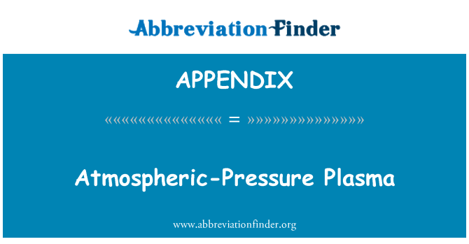 APPENDIX: Atmosférická plazmy