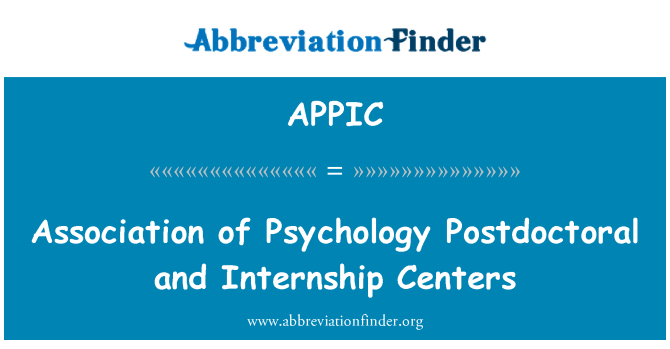 APPIC: Udruga psihologije postdoktorski i staž centara