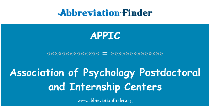 APPIC: Asociace psychologie postgraduálním a praxe Center
