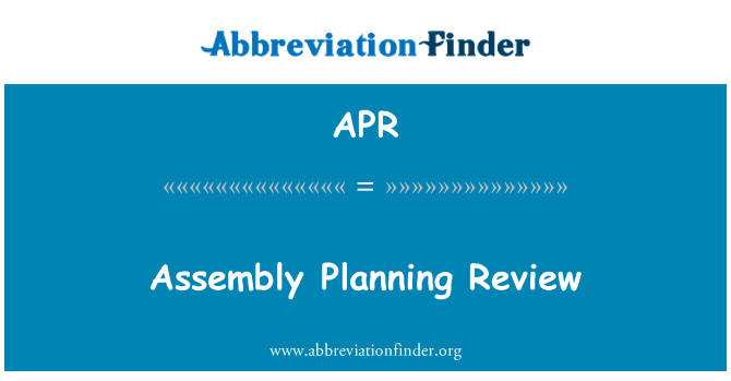 APR: Församlingen planera recension