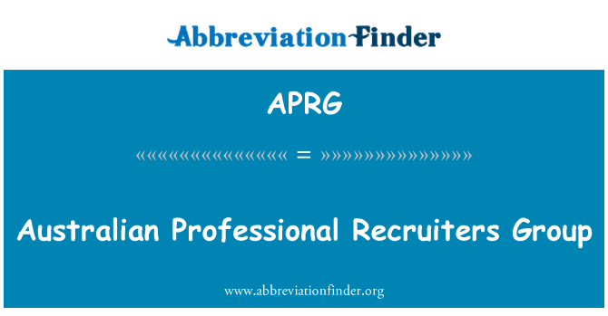 APRG: Grupp ta ' Recruiters professjonali Awstraljan