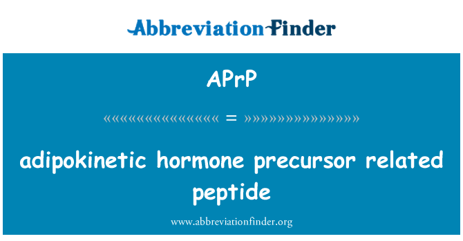 APrP: adipokinetic hormon föregångare med peptid