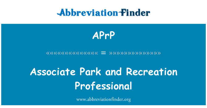 APrP: Associate-Park und Erholung Professional