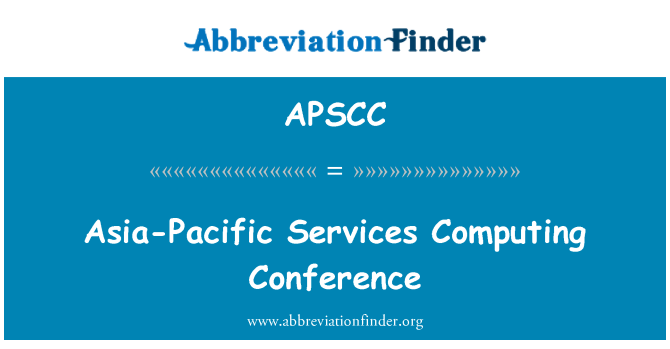APSCC: 亚太区服务计算会议