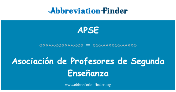 APSE: Asociación de Profesores de Segunda Enseñanza