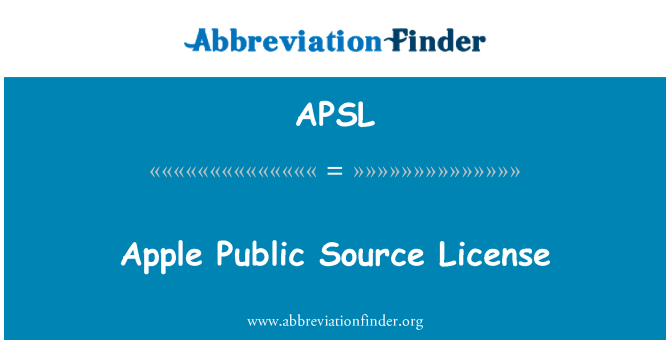 APSL: Apple licenco javni vir