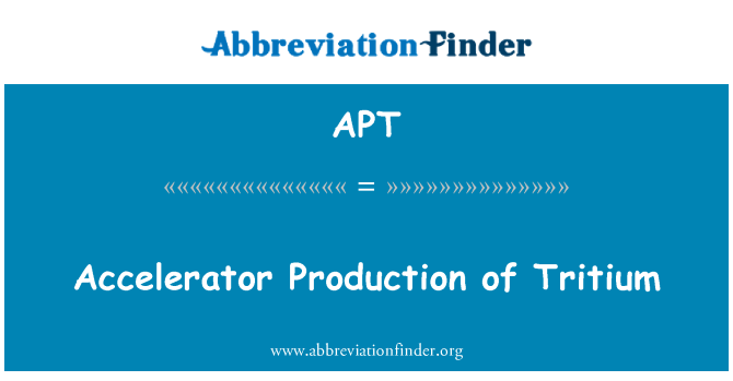 APT: Accelerator Production of Tritium