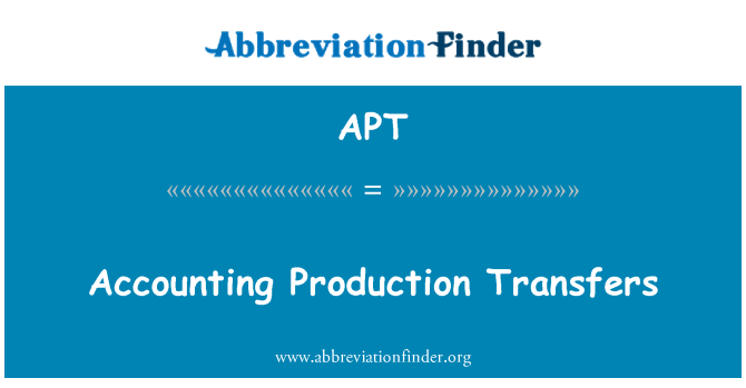 APT: Transferencias de producción contabilidad