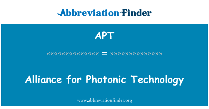 APT: التحالف من أجل التكنولوجيا الضوئية