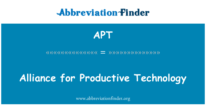 APT: Alliansen for produktiv teknologi