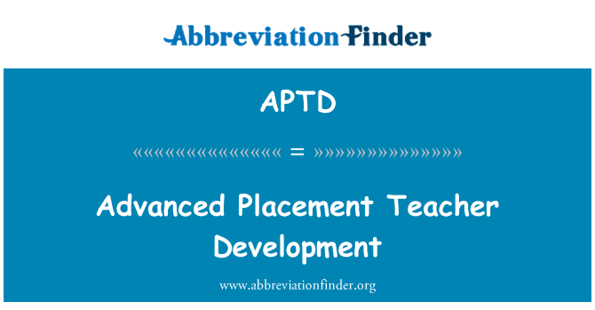 APTD: Col. locació avançada professor desenvolupament