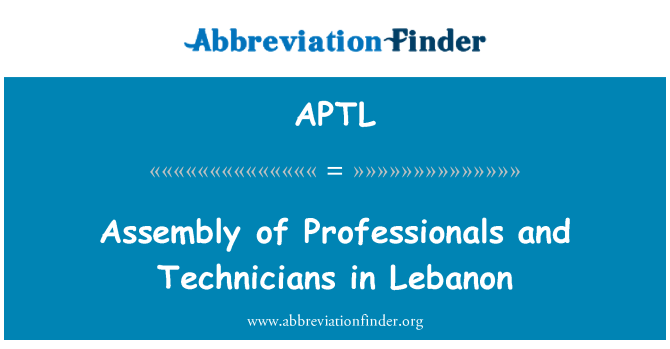 APTL: Asanble de Professionnels Et teknisyen nan Liban