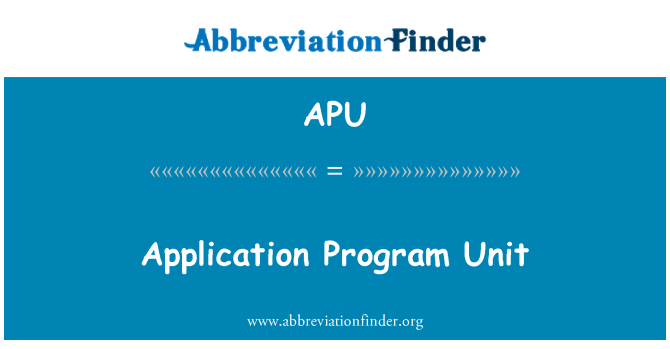 APU: Unità ta ' programm ta ' applikazzjoni