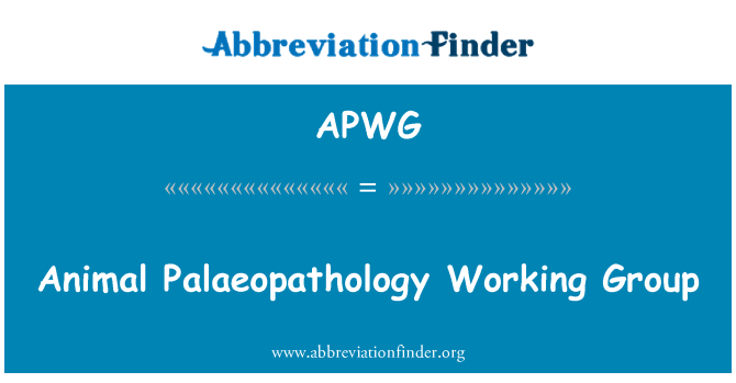 APWG: Tier Paläopathologie Arbeitsgruppe