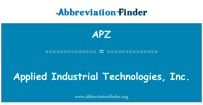 APZ: Anvendt Industrial Technologies, Inc.