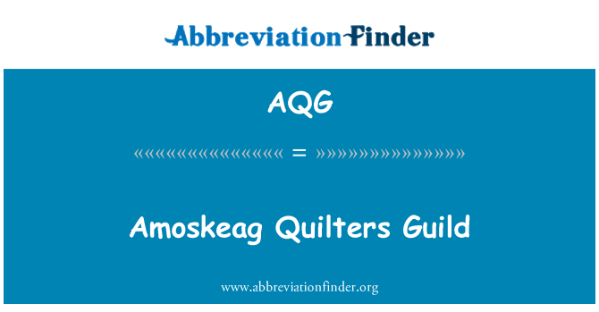 AQG: Amoskeag Quilters cech