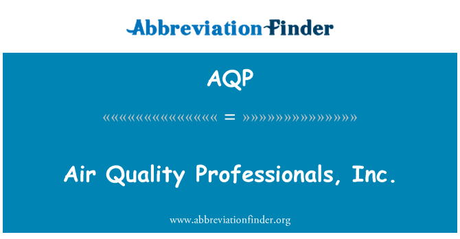 AQP: Aire calidad profesionales, Inc.