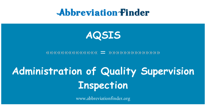 AQSIS: Administració de supervisió de qualitat inspecció