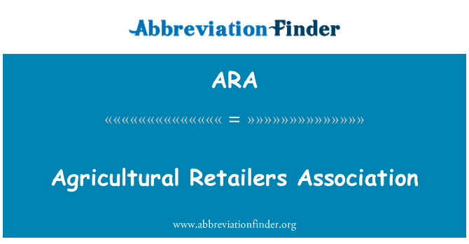 ARA: Association des détaillants agricoles