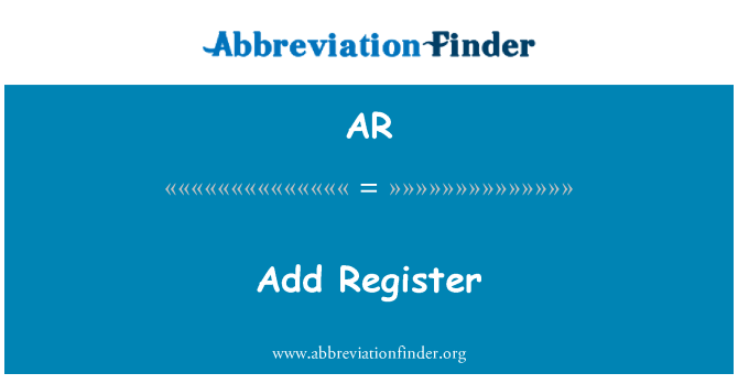 AR: Afegir el registre