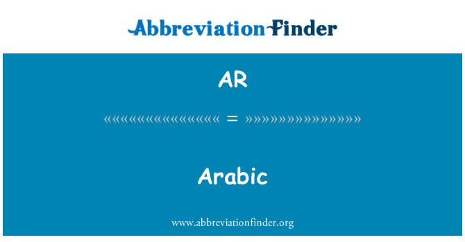 AR: Arabic