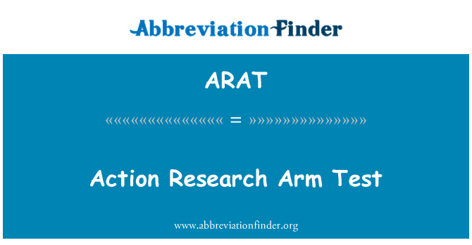 ARAT: Action Research Arm Test