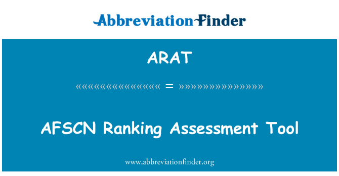 ARAT: AFSCN Ranking Assessment Tool