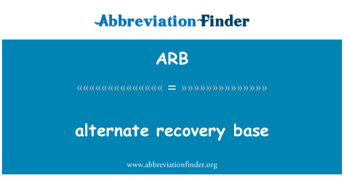 ARB: alternatiivne recovery baasi