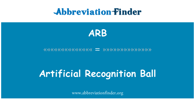 ARB: Bola de reconhecimento artificial