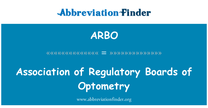 ARBO: Association of Regulatory Boards of Optometry