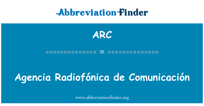 ARC: Agencia Radiofónica de Comunicación