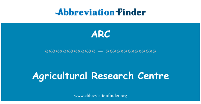 ARC: Agricultural Research Centre