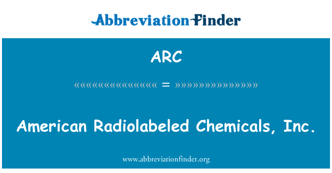 ARC: Ameriken Radiolabeled pwodwi chimik yo, Inc.
