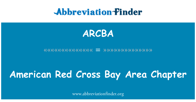 ARCBA: Americký červený kříž Bay oblast kapitola