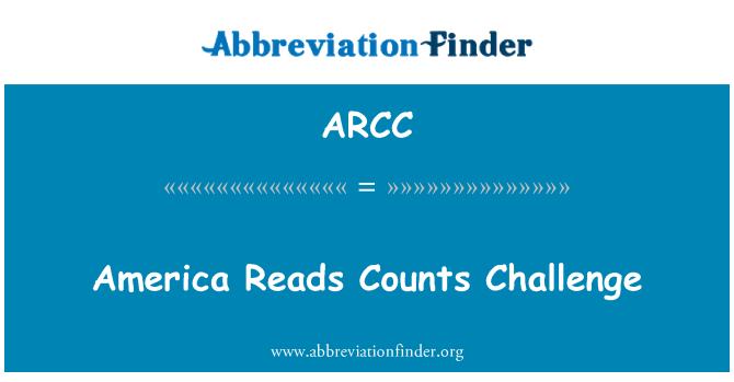 ARCC: America Reads Counts Challenge