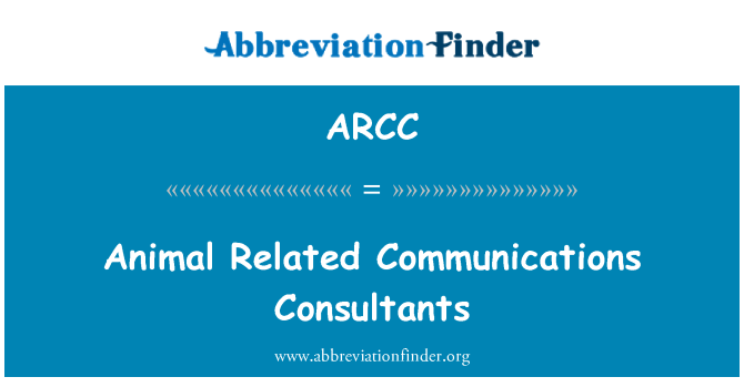 ARCC: Animal Related Communications Consultants