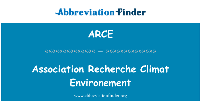 ARCE: Verein Recherche Climat Umwelt