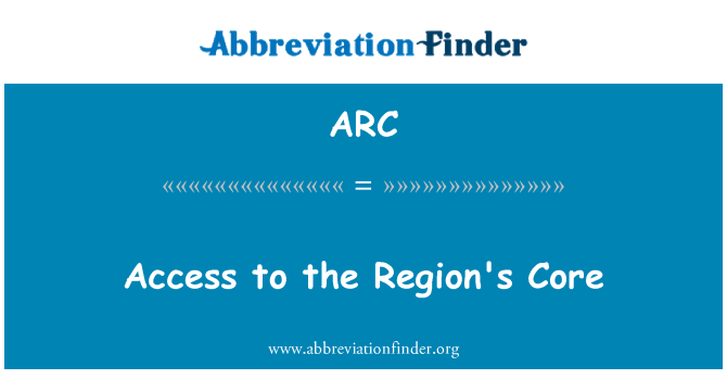 ARC: Adgang til regionens centrale