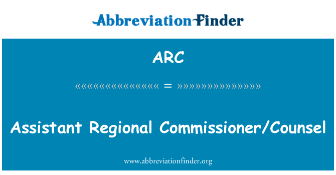 ARC: Assistenten regionala kommissionär/råd