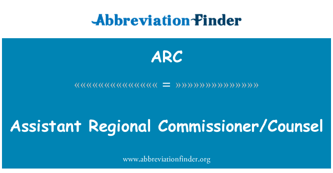 ARC: Assistenten regionala kommissionär/råd