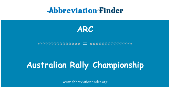 ARC: Австралийското рали шампионат