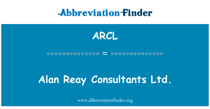 ARCL: Alan Reay Consultants Ltd.