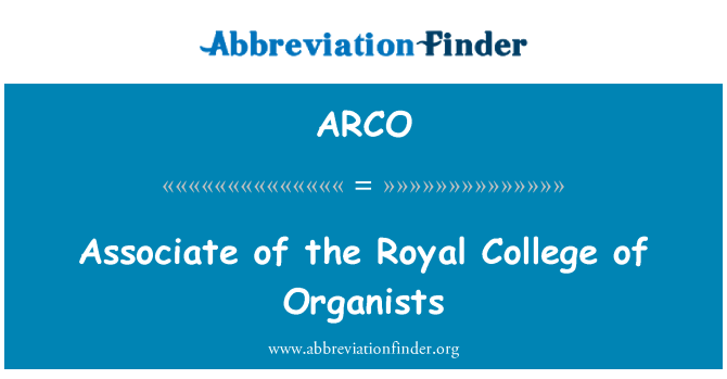 ARCO: Associate of Royal College urkurit