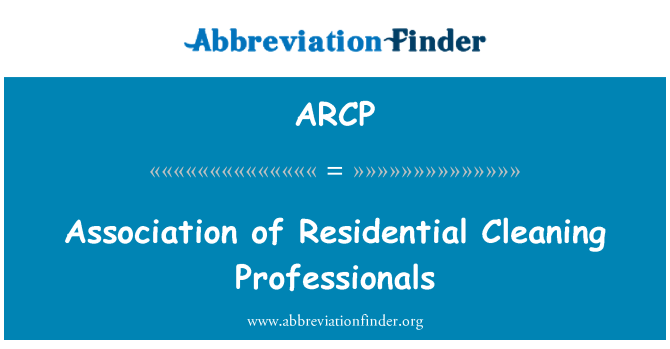 ARCP: Asuin puhdistus ammattilaisryhmä