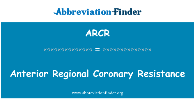 ARCR: Tanjant enteryè rejyonal rezistans perasyon