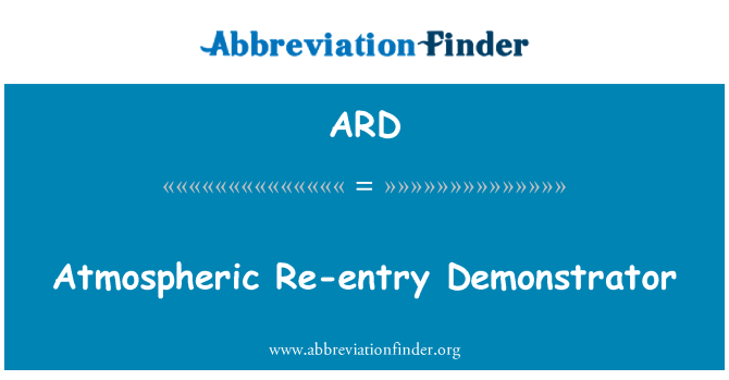 ARD: Do atmosféry demonstrátor