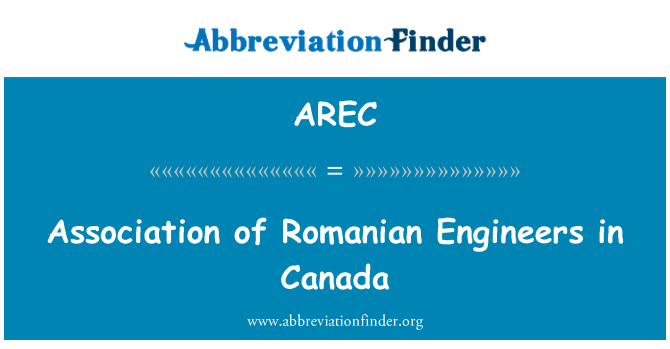 AREC: Association of Romanian Engineers in Canada