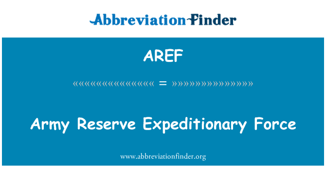 AREF: Fòs Expéditionnaire lame mete an rezèv